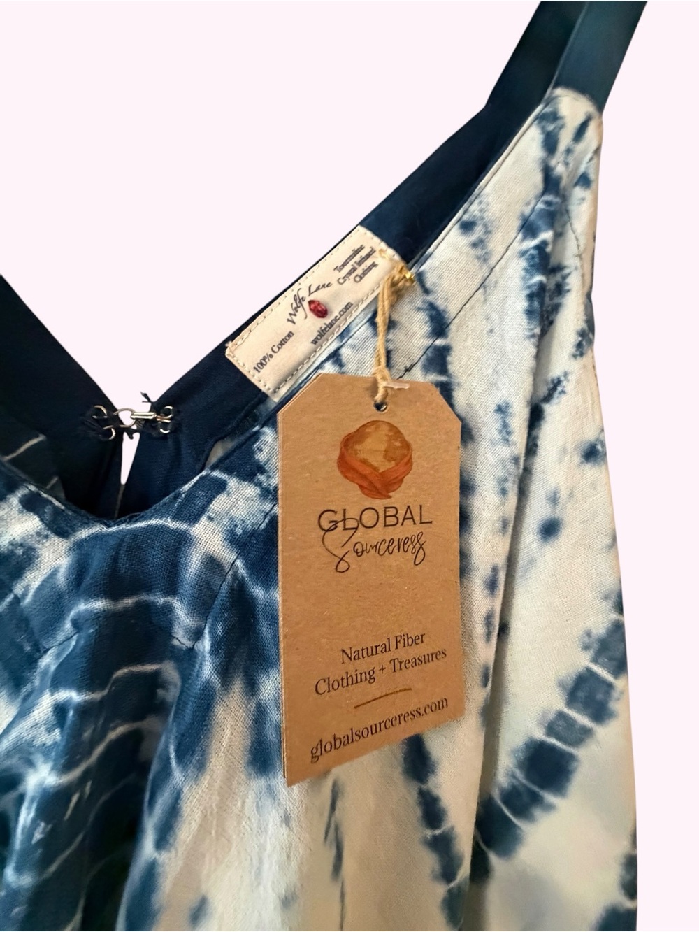 Wolfe Lane🌟Tie-Dye Handkerchief Jumpsuit/Dress🌟Handmade🌟Tourmaline Infused🌟NWT🌟 - Picture 6 of 7